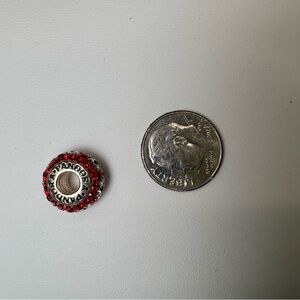 Dazzling Pandora 925 sterling silver red/ dark red/ white crystal bead